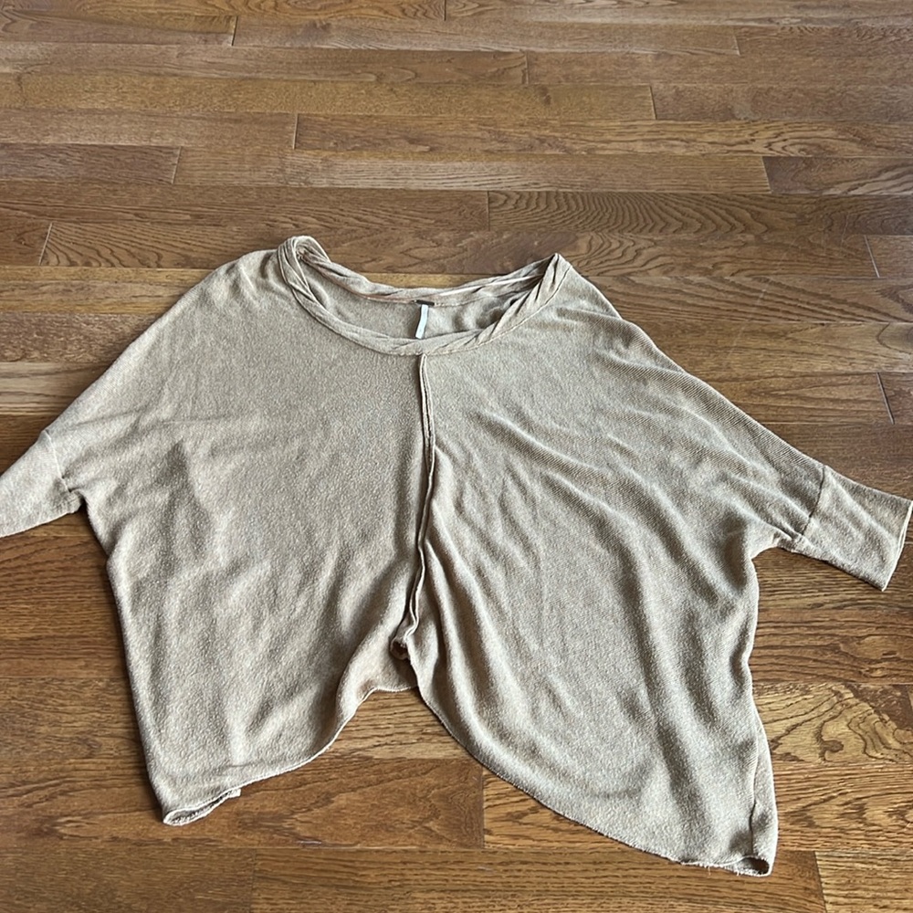 Free People small oversized slouchy cotton wool lightweight sweater